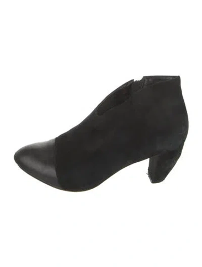 Pre-owned Loeffler Randall Suede Boots In Black