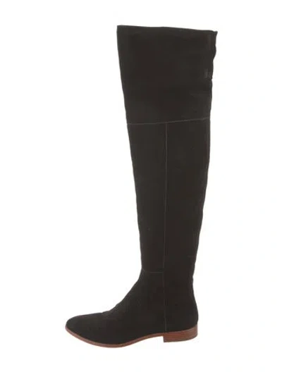 Pre-owned Loeffler Randall Suede Boots In Black
