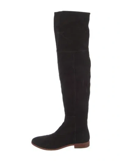 Pre-owned Loeffler Randall Suede Boots In Black