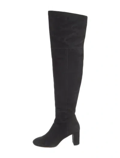 Pre-owned Loeffler Randall Suede Boots In Black