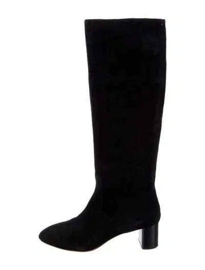 Pre-owned Loeffler Randall Suede Boots In Black