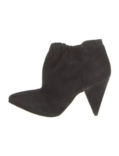 Pre-owned Loeffler Randall Suede Boots In Black