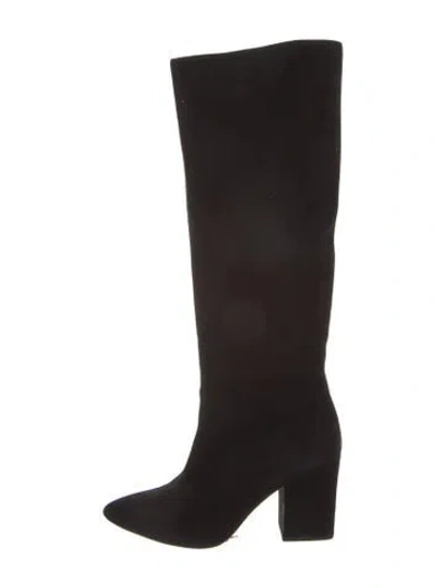 Pre-owned Loeffler Randall Suede Boots In Black