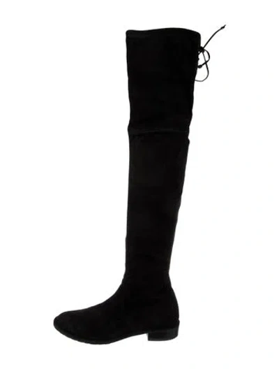 Pre-owned Loeffler Randall Suede Boots In Black
