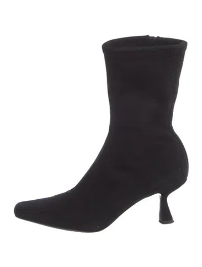 Pre-owned Loeffler Randall Suede Boots In Black