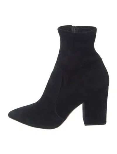 Pre-owned Loeffler Randall Suede Boots In Black