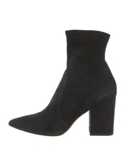 Pre-owned Loeffler Randall Suede Boots In Black