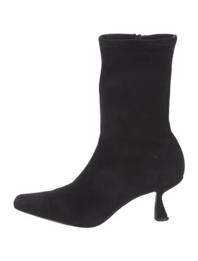 Pre-owned Loeffler Randall Suede Boots In Black
