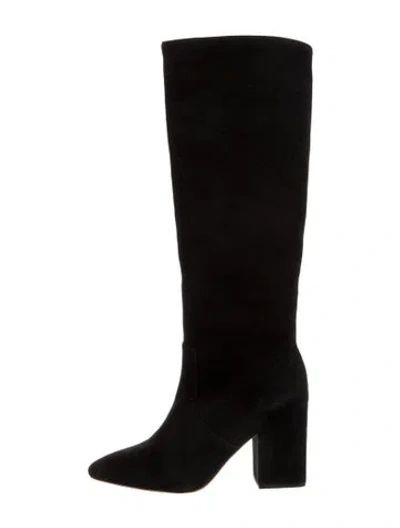 Pre-owned Loeffler Randall Suede Boots In Black