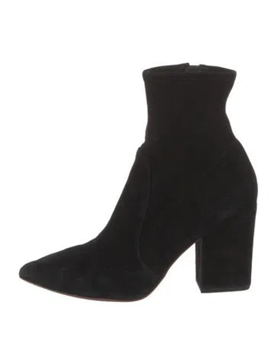 Pre-owned Loeffler Randall Suede Boots In Black