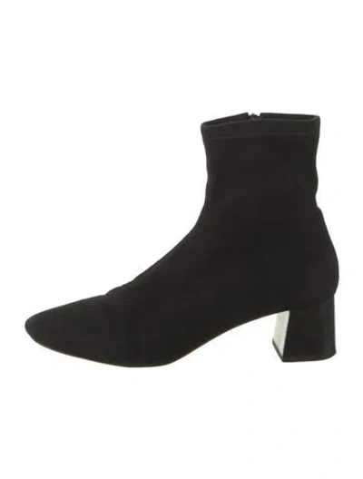 Pre-owned Loeffler Randall Suede Boots In Black