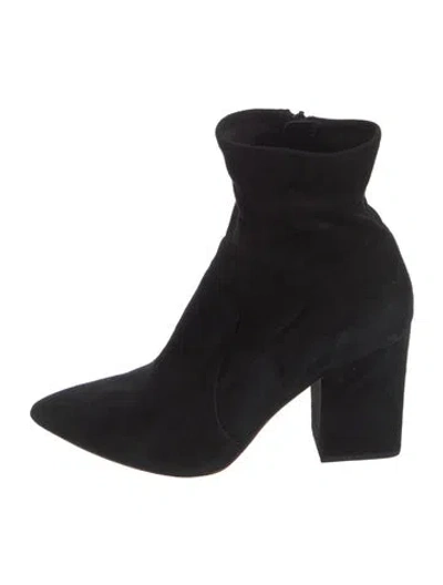 Pre-owned Loeffler Randall Suede Boots In Black