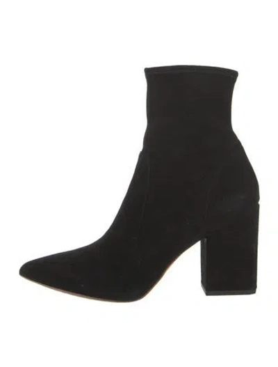 Pre-owned Loeffler Randall Suede Boots In Black