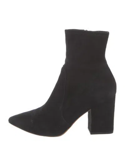 Pre-owned Loeffler Randall Suede Boots In Black