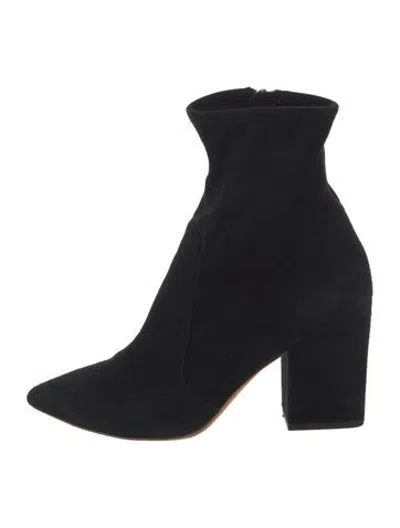 Pre-owned Loeffler Randall Suede Boots In Black
