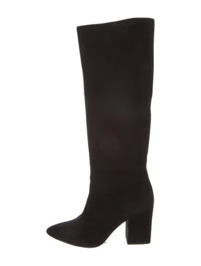 Pre-owned Loeffler Randall Suede Boots In Black