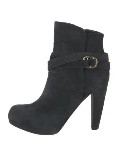 Pre-owned Loeffler Randall Suede Boots In Blue