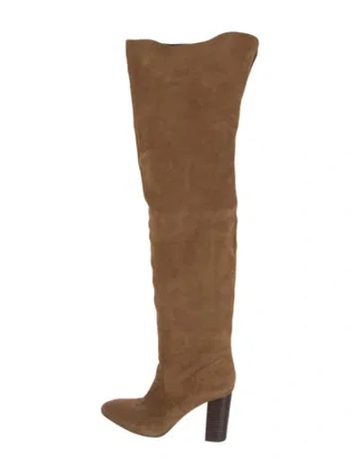 Pre-owned Loeffler Randall Suede Boots In Brown