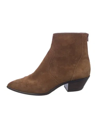 Pre-owned Loeffler Randall Suede Boots In Brown