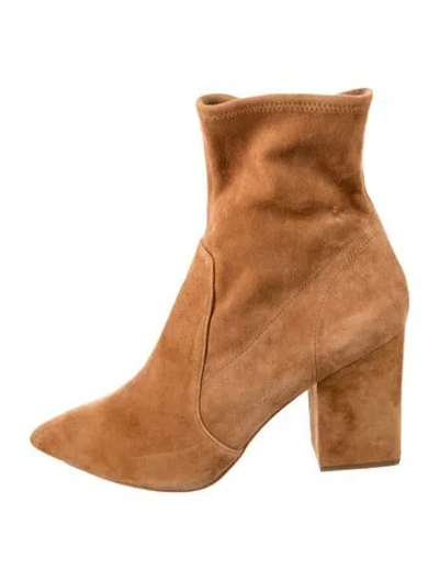 Pre-owned Loeffler Randall Suede Boots In Brown