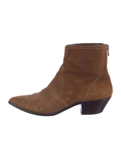 Pre-owned Loeffler Randall Suede Boots In Brown