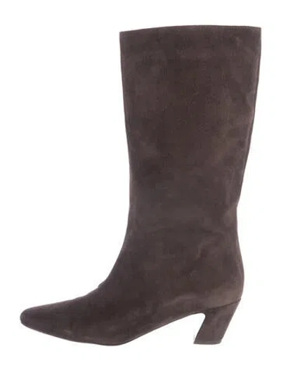 Pre-owned Loeffler Randall Suede Boots In Brown