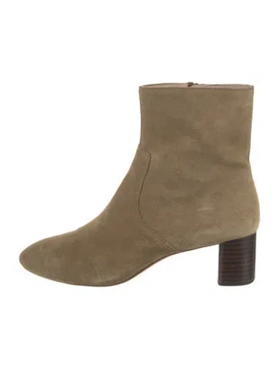 Pre-owned Loeffler Randall Suede Boots In Green