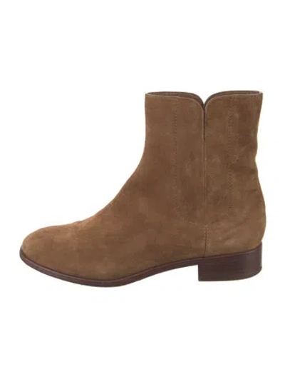 Pre-owned Loeffler Randall Suede Boots In Neutral