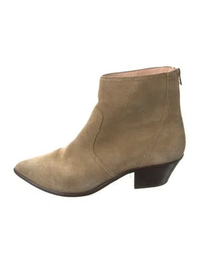 Pre-owned Loeffler Randall Suede Boots In Neutral