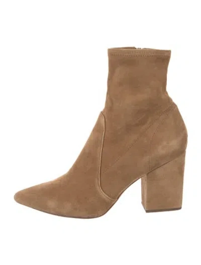 Pre-owned Loeffler Randall Suede Boots In Neutrals