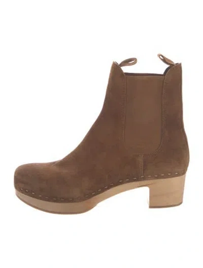 Pre-owned Loeffler Randall Suede Chelsea Boots In Brown