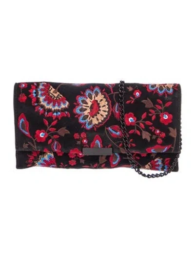 Pre-owned Loeffler Randall Suede Clutch In Multi