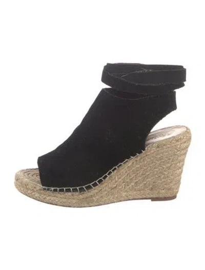 Pre-owned Loeffler Randall Suede Espadrilles In Black