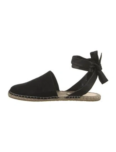 Pre-owned Loeffler Randall Suede Espadrilles In Black
