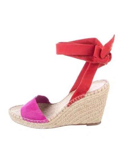 Pre-owned Loeffler Randall Suede Espadrilles In Neutral