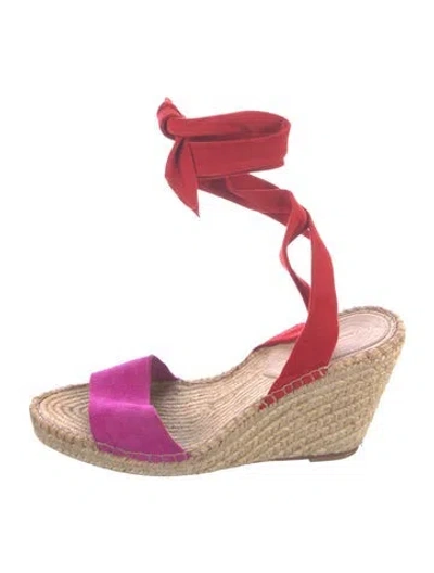 Pre-owned Loeffler Randall Suede Espadrilles In Purple