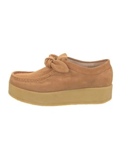 Pre-owned Loeffler Randall Suede Loafer Sneakers In Brown