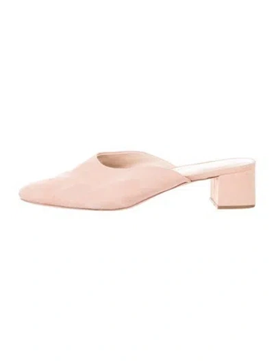 Pre-owned Loeffler Randall Suede Mules In Pink
