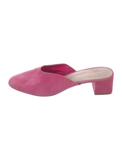 Pre-owned Loeffler Randall Suede Mules In Pink