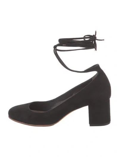 Pre-owned Loeffler Randall Suede Pumps In Black