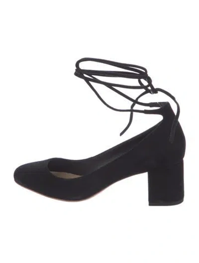 Pre-owned Loeffler Randall Suede Pumps In Black