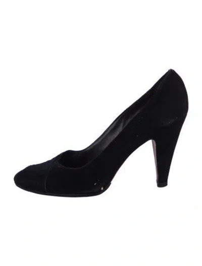 Pre-owned Loeffler Randall Suede Pumps In Black