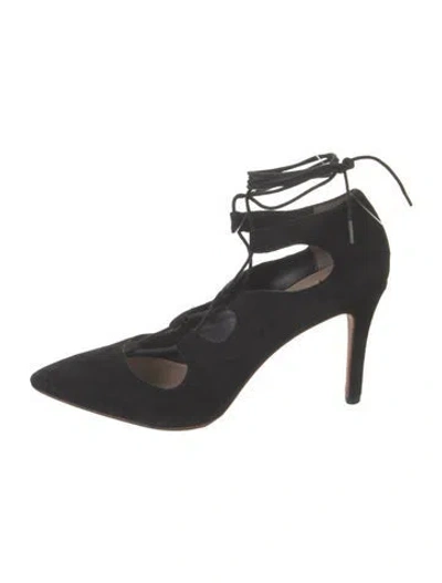 Pre-owned Loeffler Randall Suede Pumps In Black