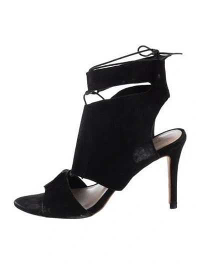 Pre-owned Loeffler Randall Suede Pumps In Black