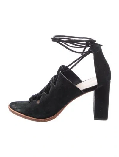 Pre-owned Loeffler Randall Suede Pumps In Black