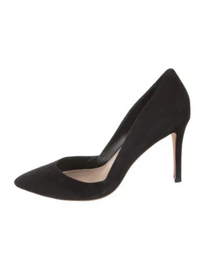 Pre-owned Loeffler Randall Suede Pumps In Black