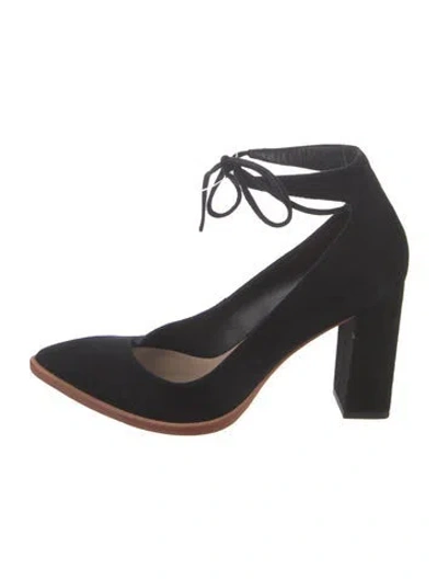 Pre-owned Loeffler Randall Suede Pumps In Black
