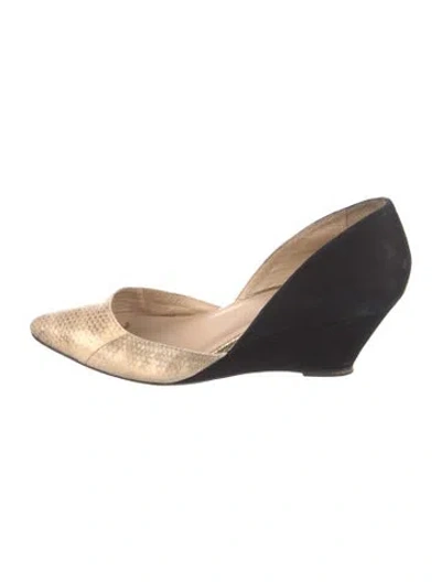 Pre-owned Loeffler Randall Suede Pumps In Black