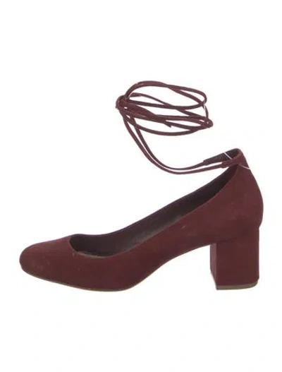 Pre-owned Loeffler Randall Suede Pumps In Burgundy