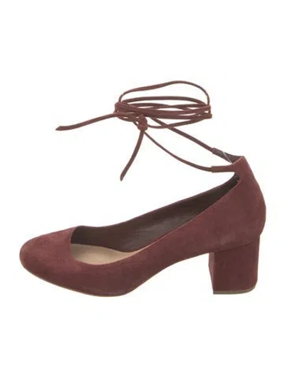 Pre-owned Loeffler Randall Suede Pumps In Burgundy